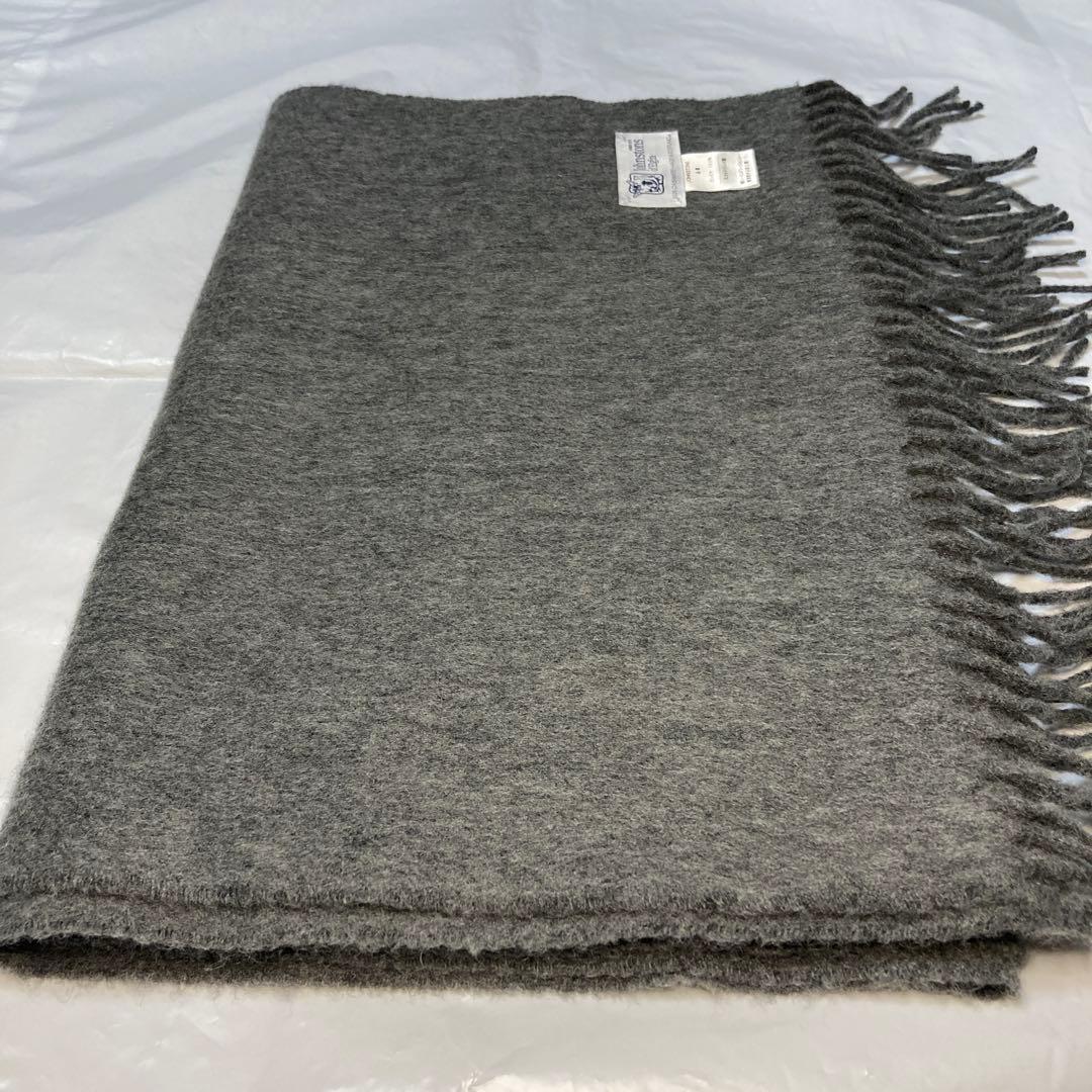 美品 ジョンストンズ カシミヤ100％ 中判ストール ミッドグレー 国内正規品