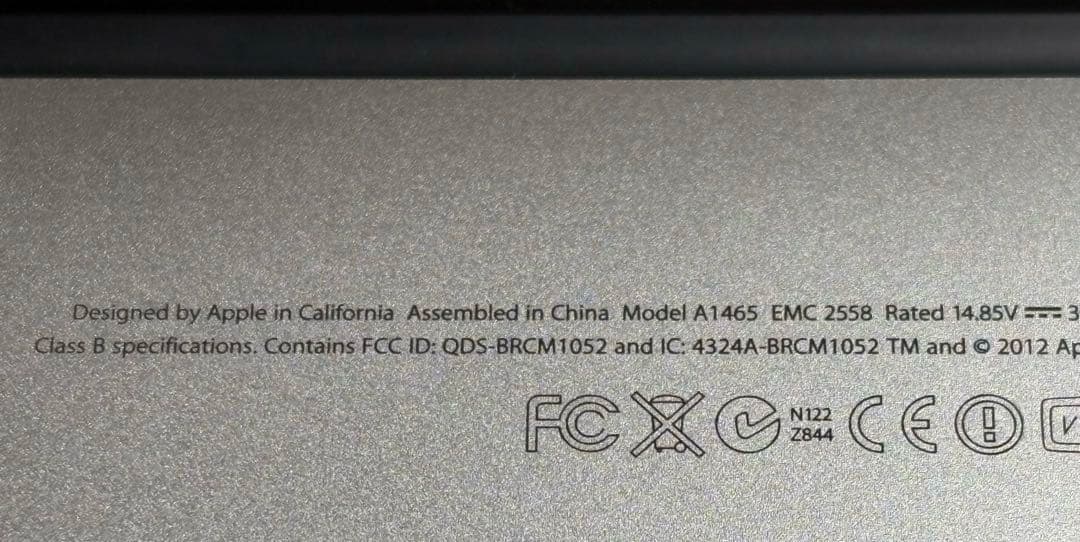 MacBook本体 MacBook Air mid 2012 8GB 128GB Core i7