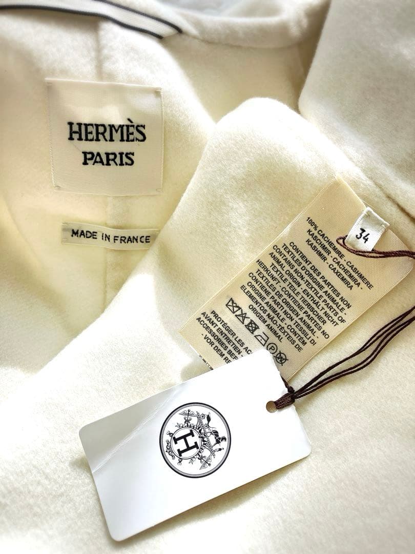 新品　HERMES コート　ポンチョ　ケープ　カシミヤ　ダブルフェイス　ジレ