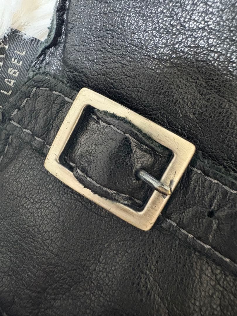 BURBERRY BLACK LABEL ラムレザーグローブ　　手袋　ブラック