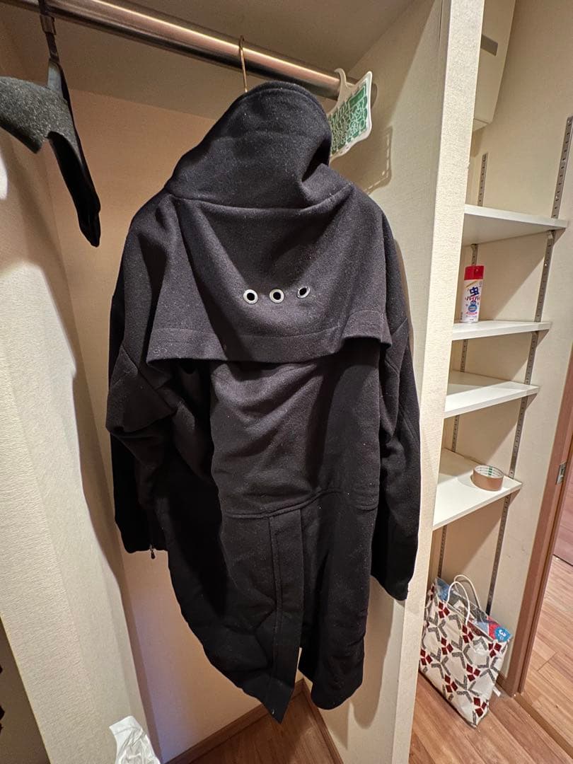 Osklen オスクレン　ブラックモッズコート　ブランド表記M→XL