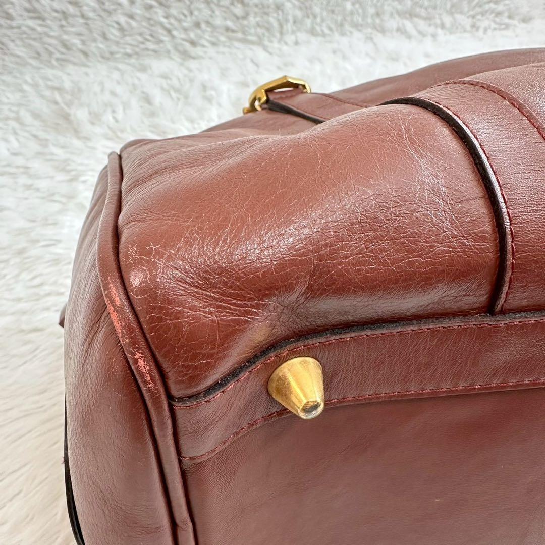 Cartier カルティエ ミニボストンバック マストライン ボルドー