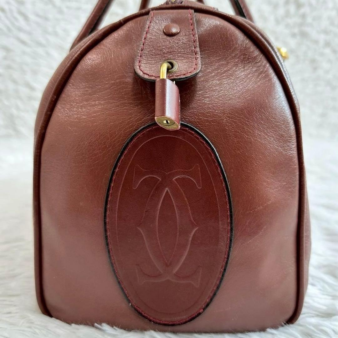 Cartier カルティエ ミニボストンバック マストライン ボルドー