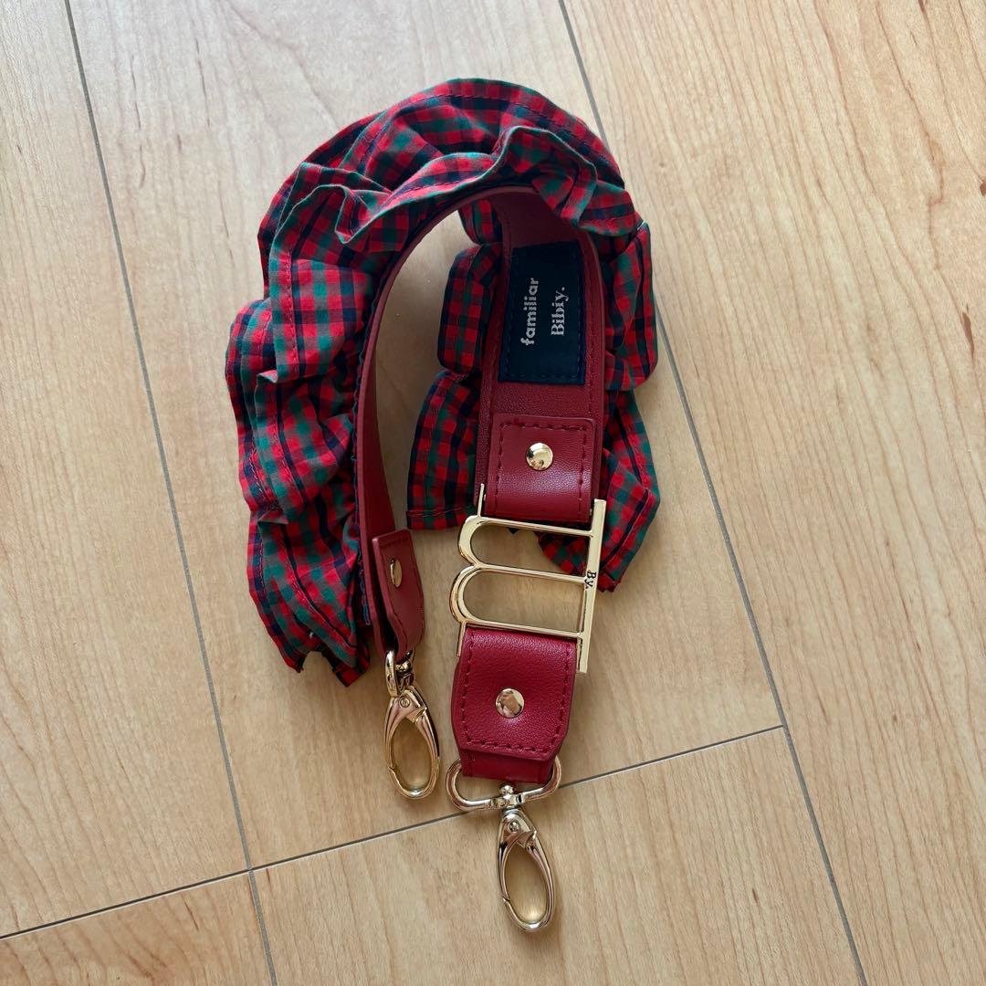 bibiy × familiar ハンドストラップ 赤