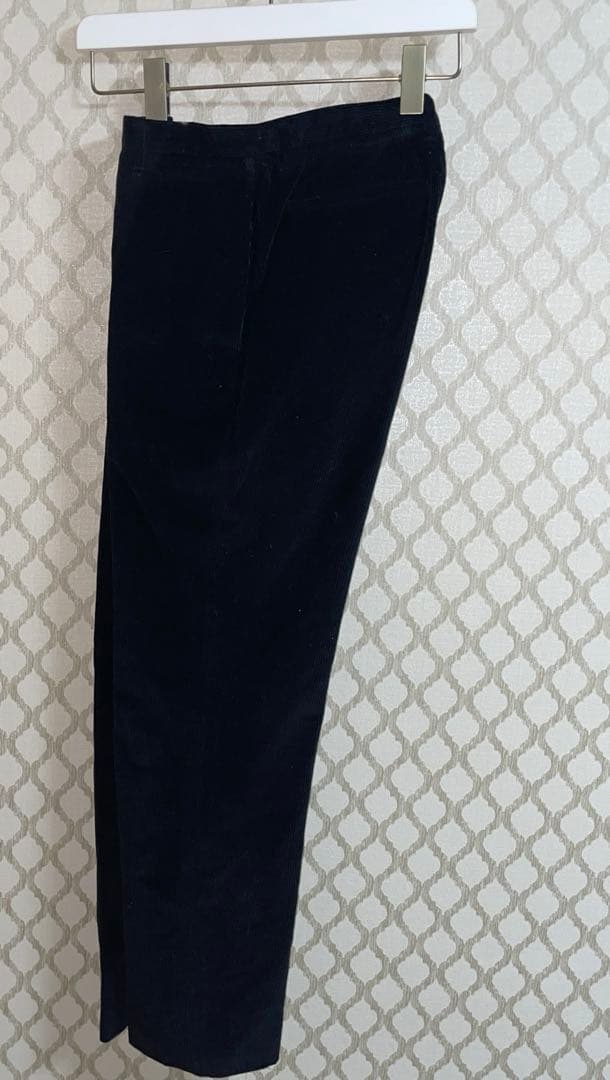 JILSANDERメンズブラックコーデュロイパンツ ボタンフライ