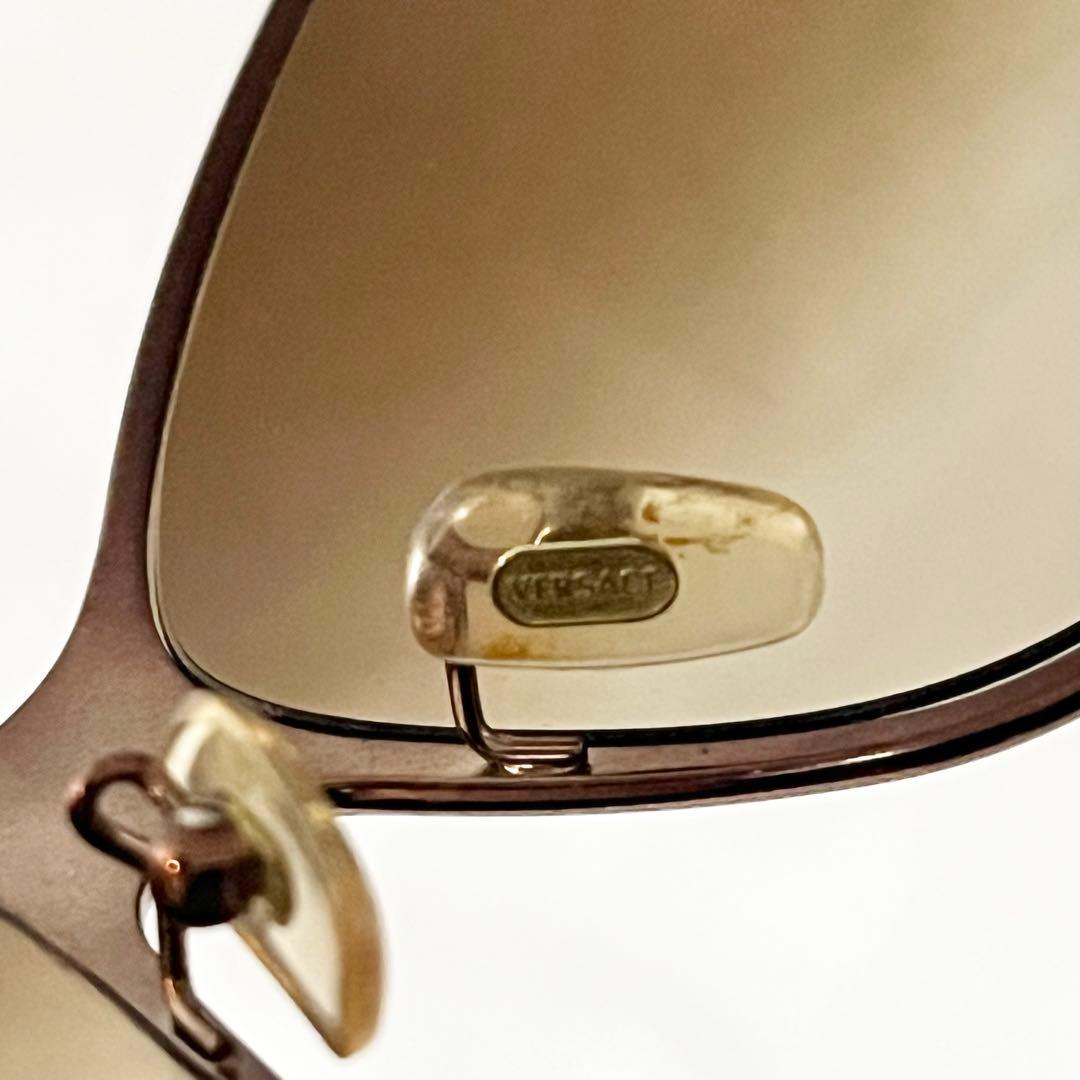 VERSACE ヴェルサーチ サングラス ブラウン レンズ ケース付き