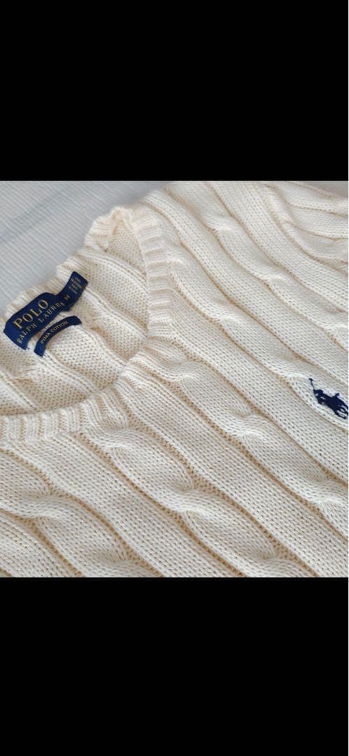 Polo Ralph Lauren アイボリー ケーブルニット