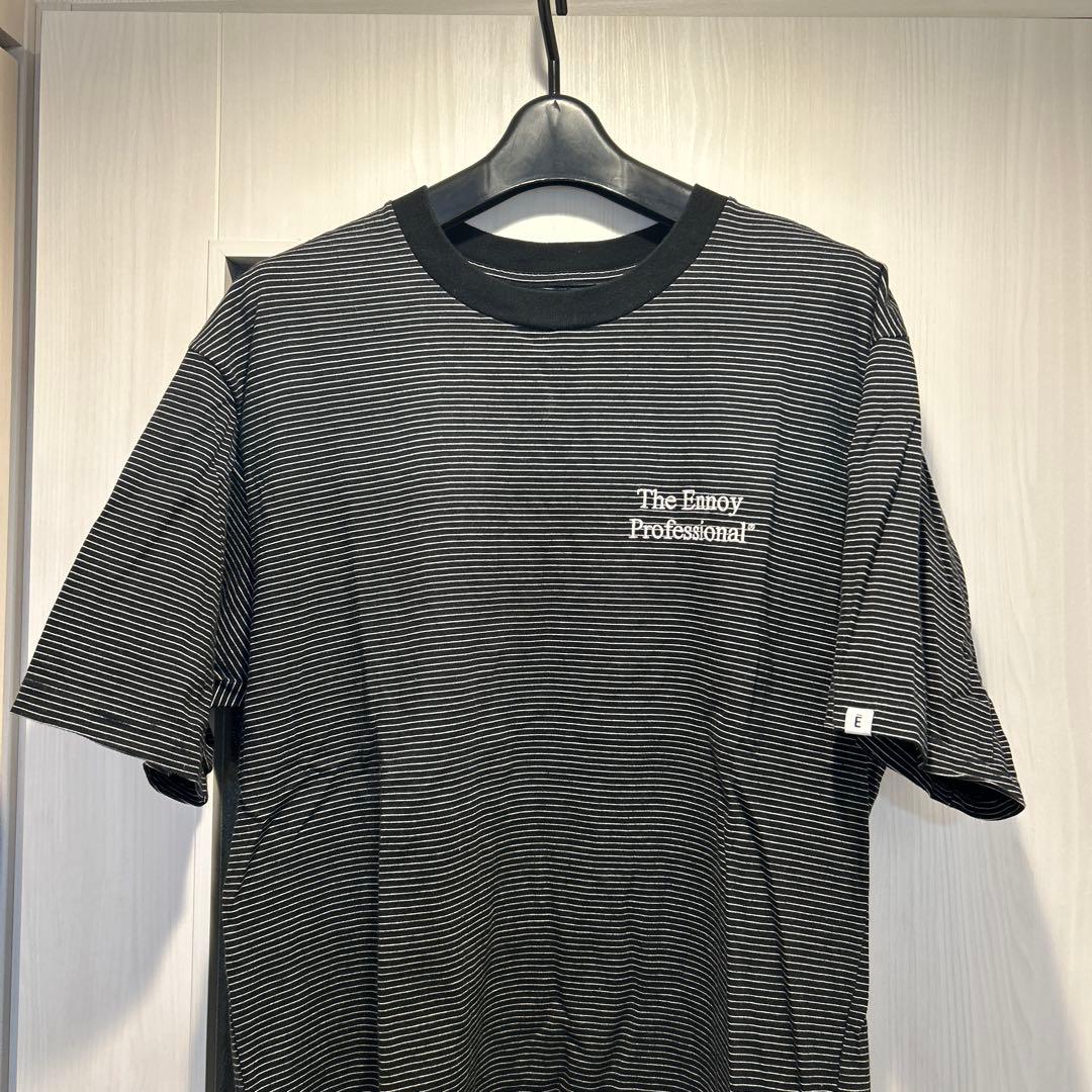 ENNOY S/S Border T-Shirt BLACK×WHITE M