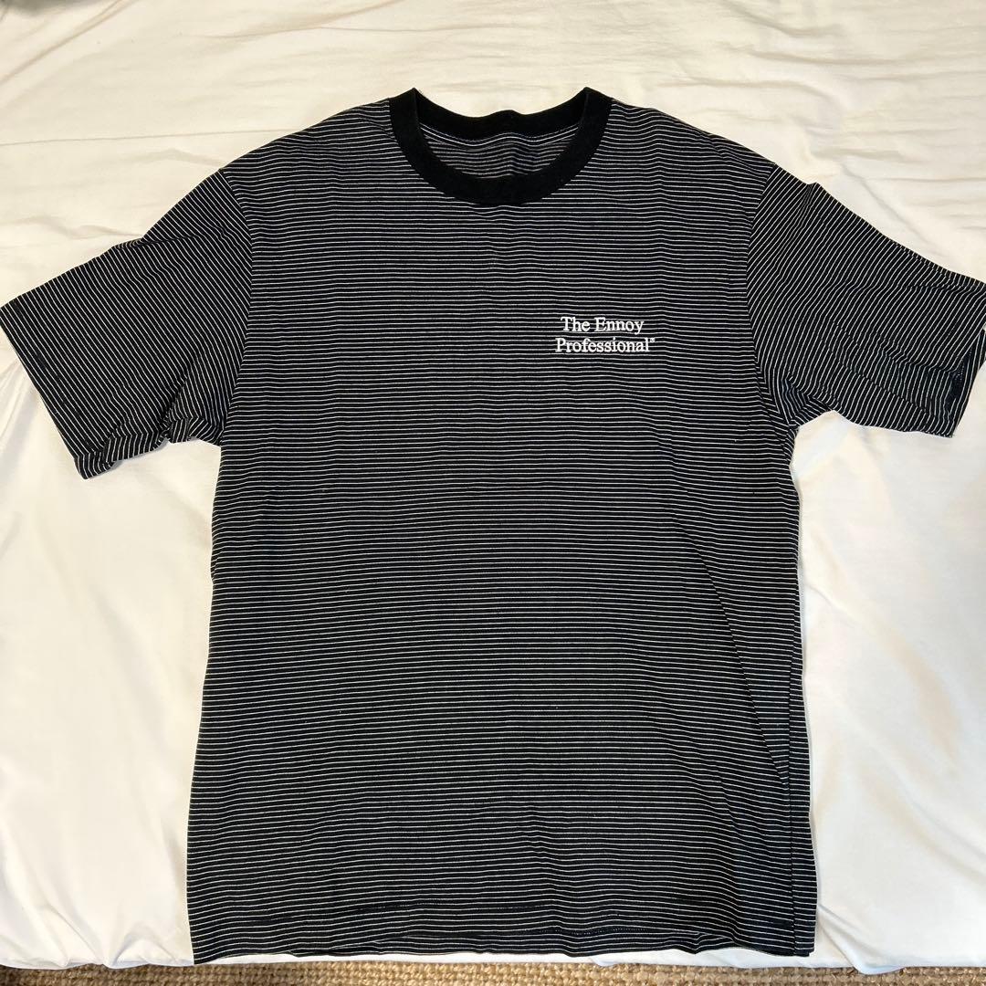 ENNOY S/S Border T-Shirt BLACK×WHITE M