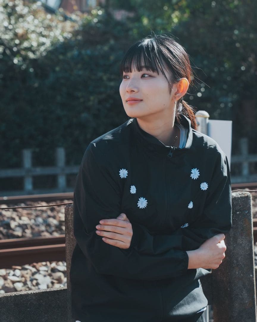 のすけ様　花刺繍のライトジャケット　M