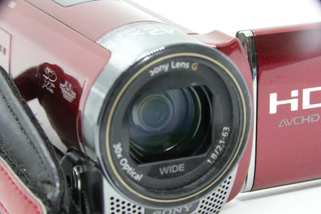 【S2282】 SONY Handycam HDR-CX180 レッド ソニー
