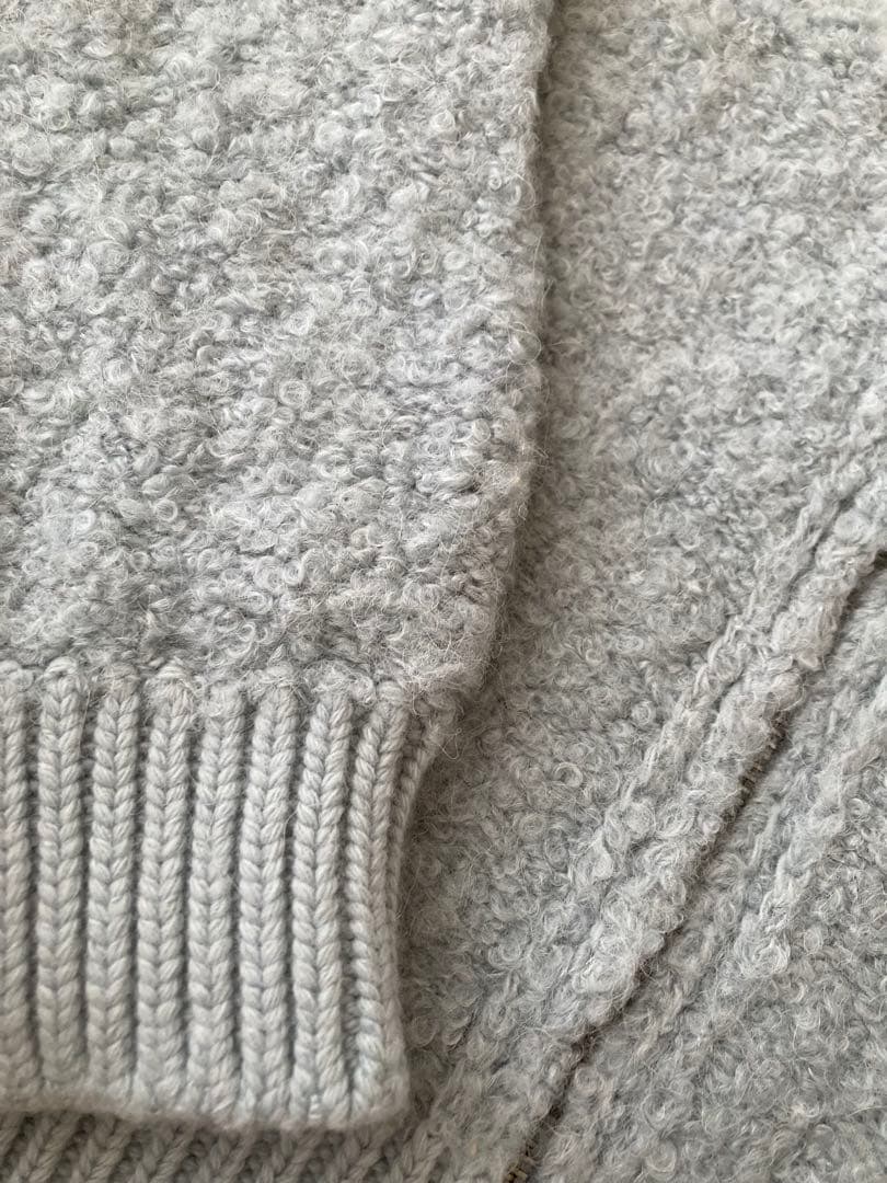 ounce 韓国 fog alpaca boucle knit cardigan