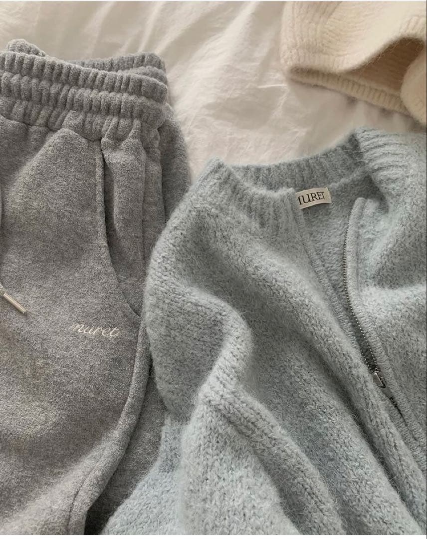 ounce 韓国 fog alpaca boucle knit cardigan