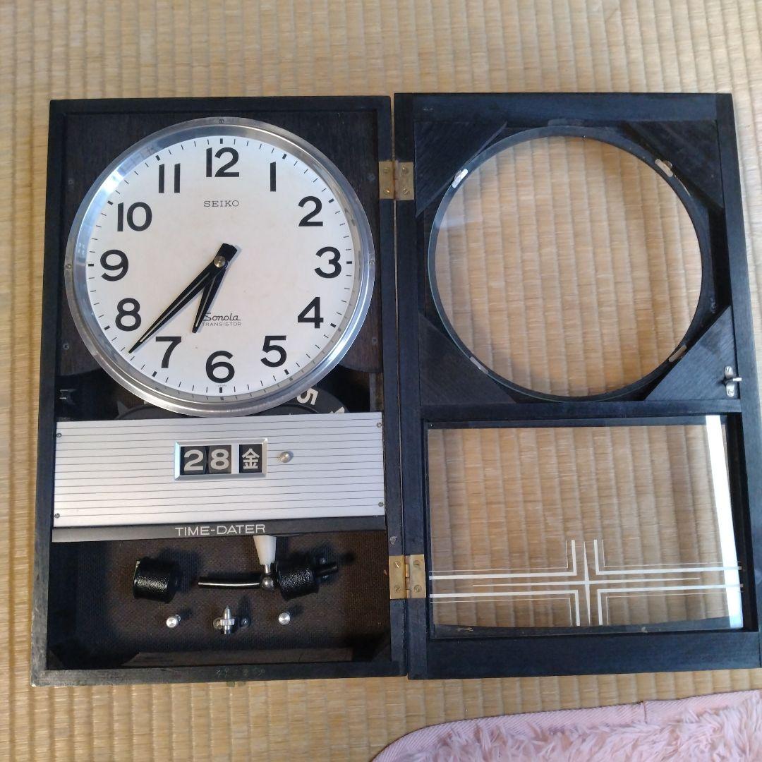 動作良好美品！ SEIKOセイコー ソラーノ掛時計 昭和レトロ文字盤も美品です！
