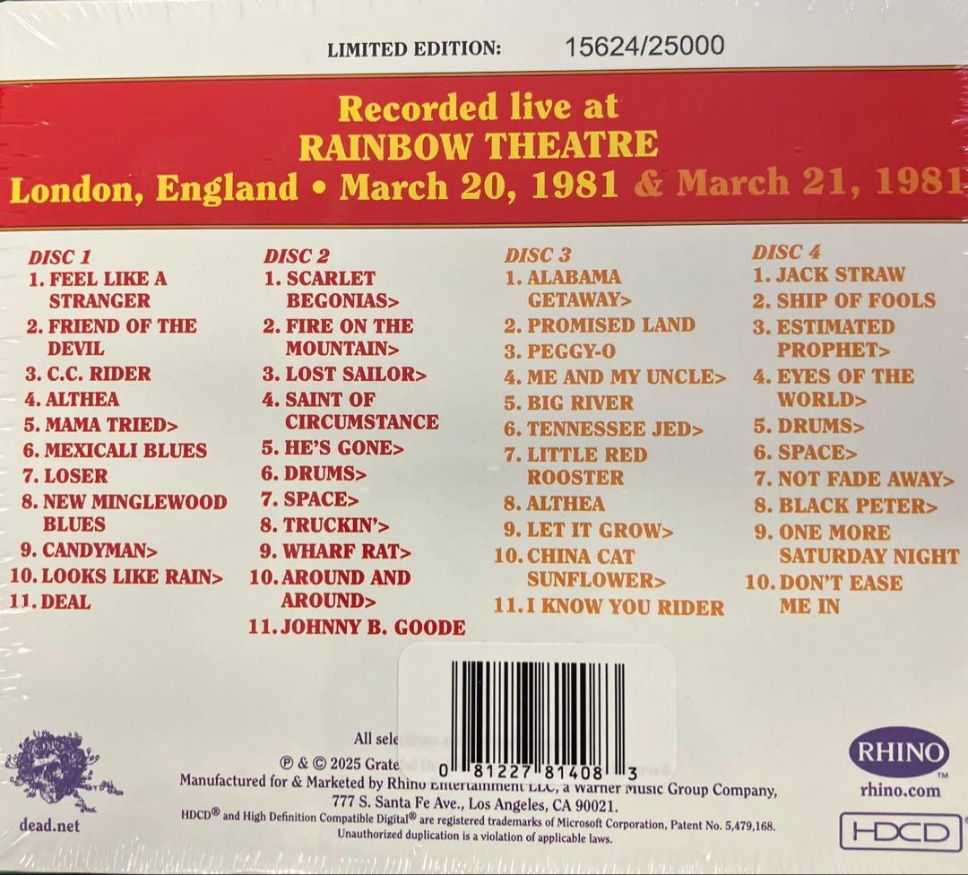 洋楽 Grateful Dead Dave's Picks Volume 56