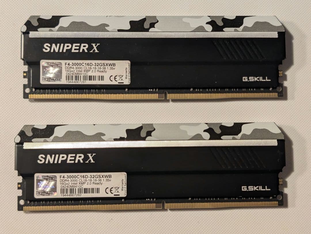 未使用 G.SKILL SNIPER X 32GB DDR4 16GBx2