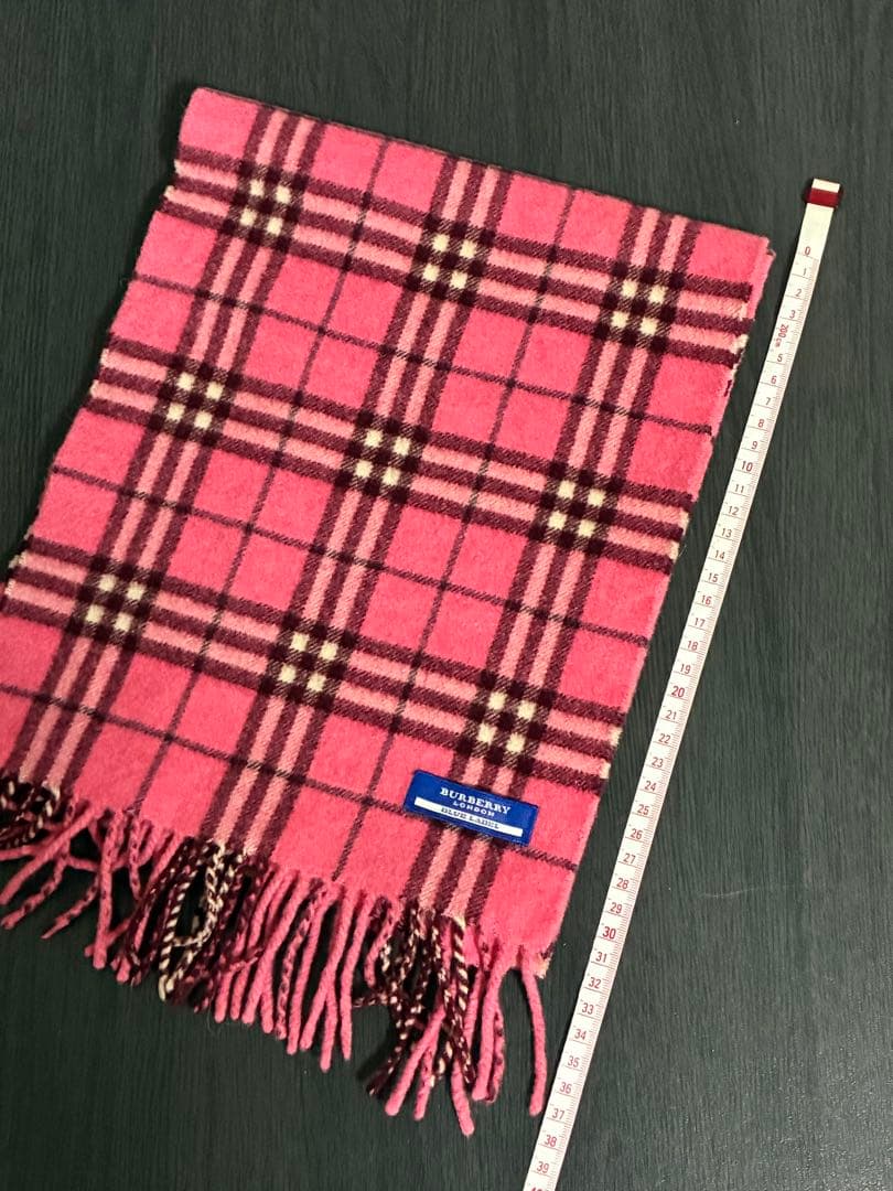 BURBERRY ピンク ノバチェック マフラー