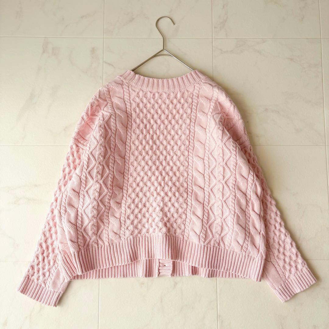 美品✨《DEMY BY DEMYLEE》ケーブル　コットン　ニットカーディガン