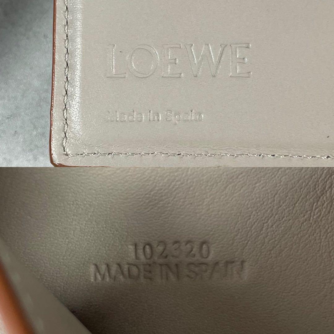 LOEWE ロエベ アナグラム トライフォールド 三つ折り財布 トープ