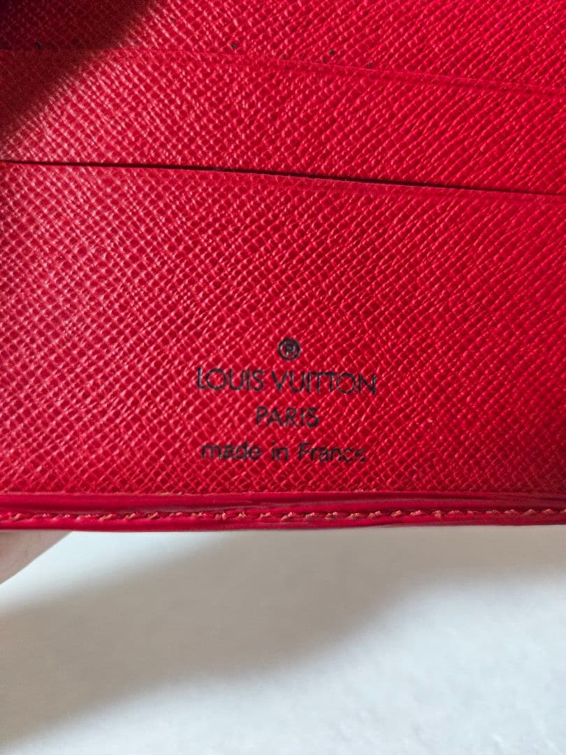 新品同様☆LOUIS VUITTON ルイヴィトン エピ 二つ折り財布 レッド