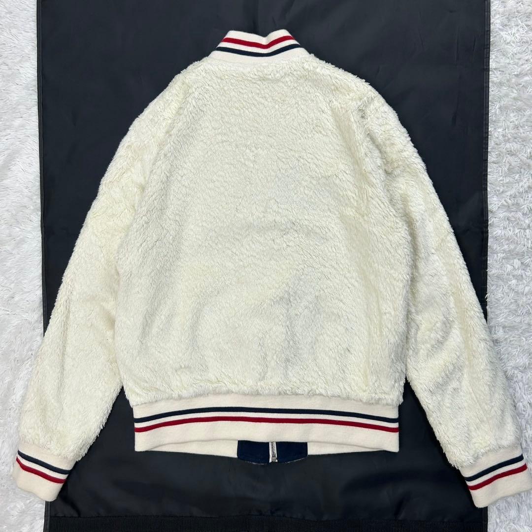 5944【美品】サンローラン‪☆リブトリコロール入りファーブルゾン 希少デザイン