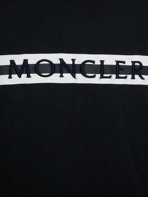 MONCLER モンクレール Tシャツ 刺繍ロゴ文字ボーダー サイズM 正規品