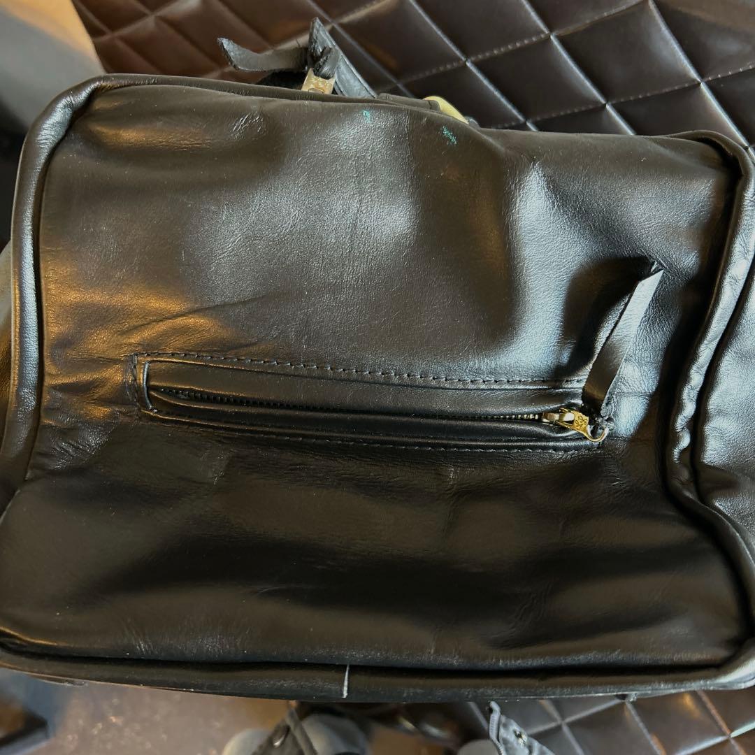 Langlitz Leathers ブラックドラムバッグ