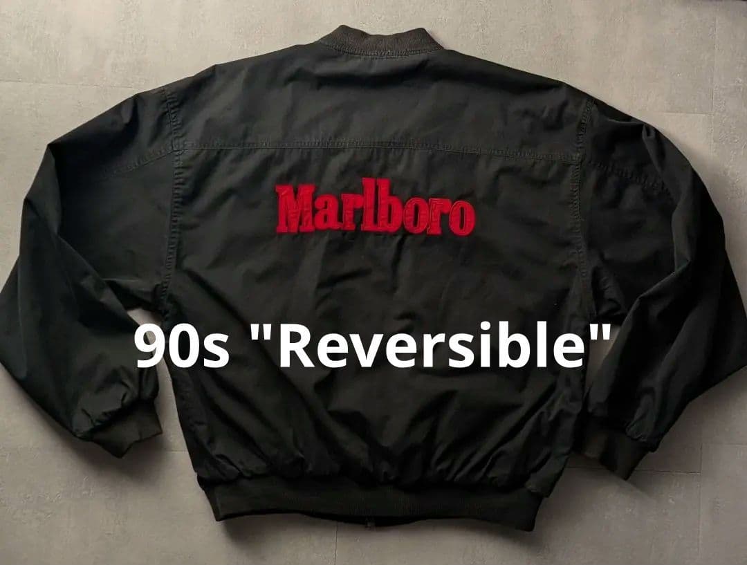 ゴ*ス様 【希少美品】OLD Marlboro/ リバーシブル/ MA-1/ L