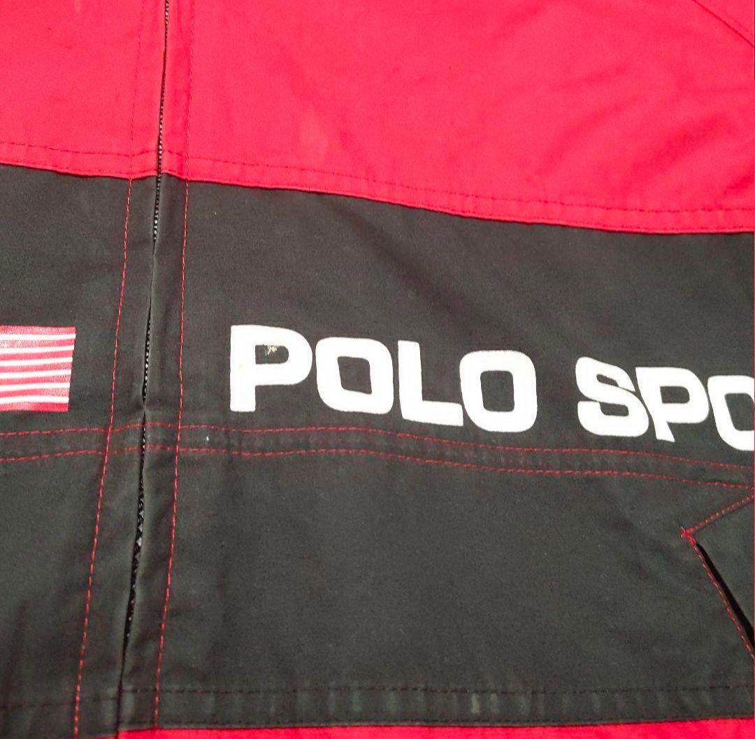 POLO SPORT フード付きジャケット レッド/ブラック
