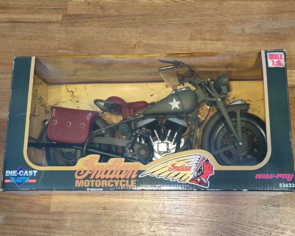 う*す様 未開封★NewRay 1/6 インディアンモーターサイクル ミリタリー