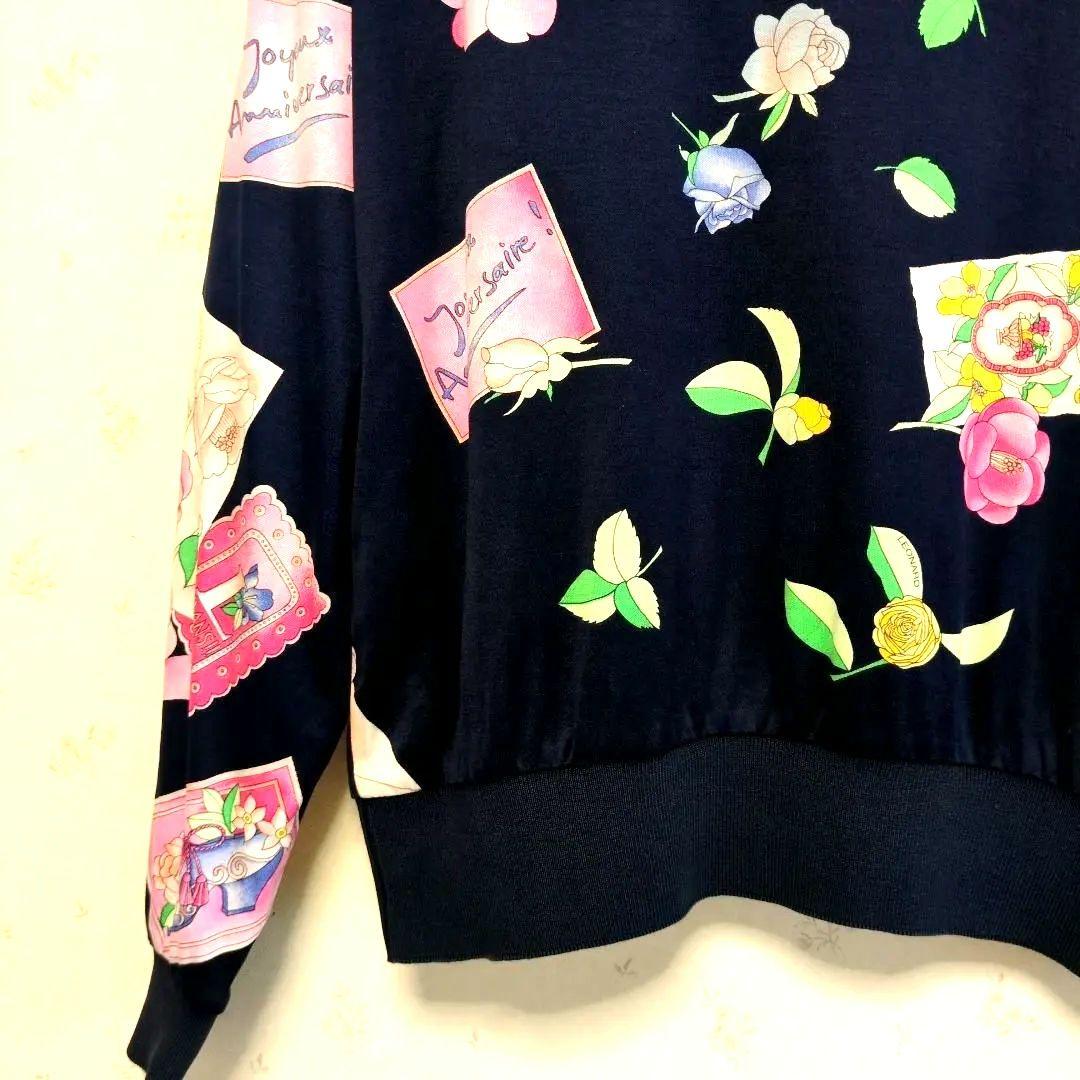 REONARD SPORT レオナール 長袖ポロシャツ 薔薇とレターセット L