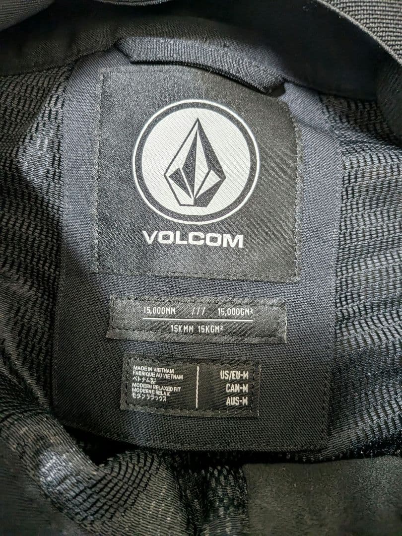 【超美品】VOLCOM リブパンツ オーバーオール スノーボードウェア Mサイズ