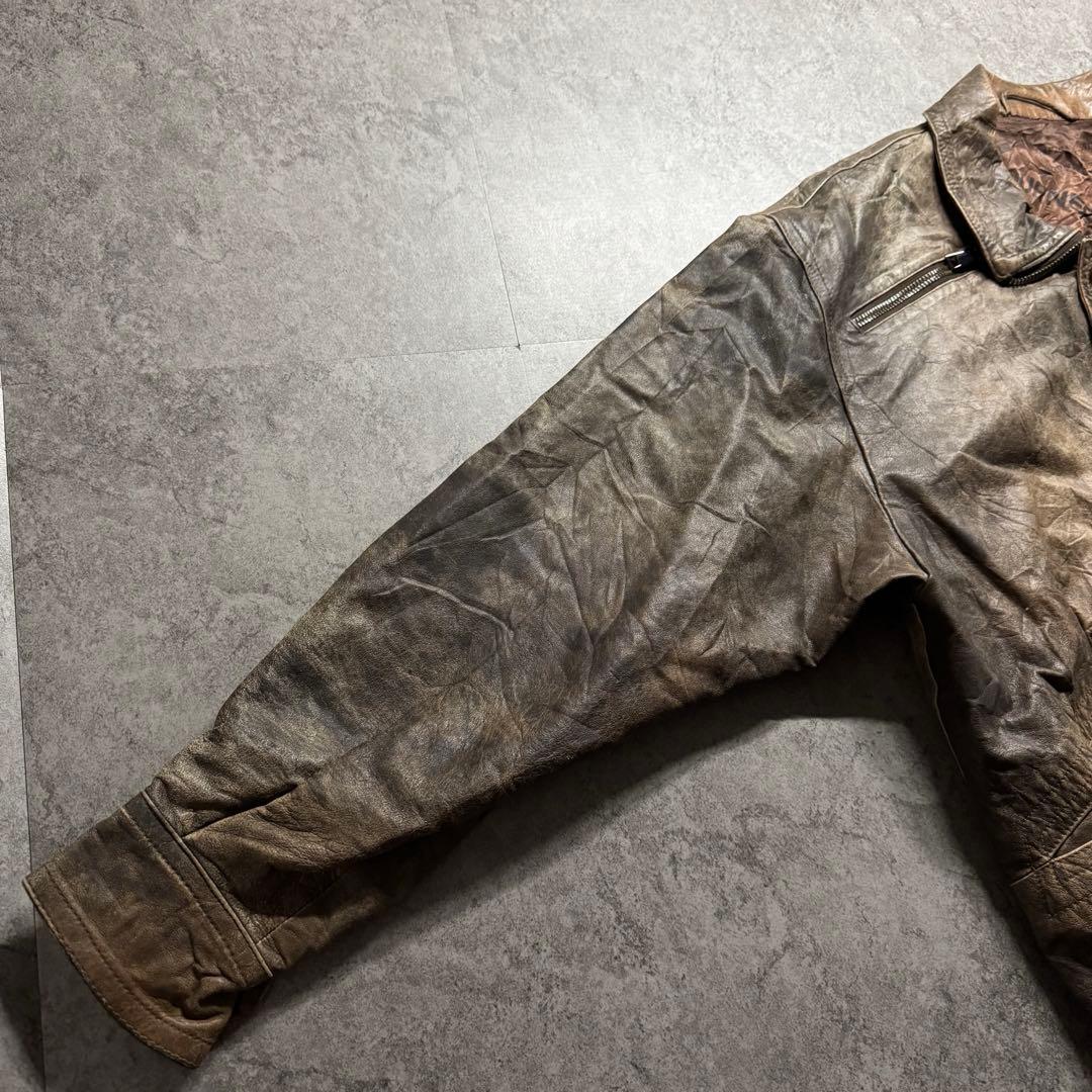 90s A-2 faded deerskin flight jkt イタリア製