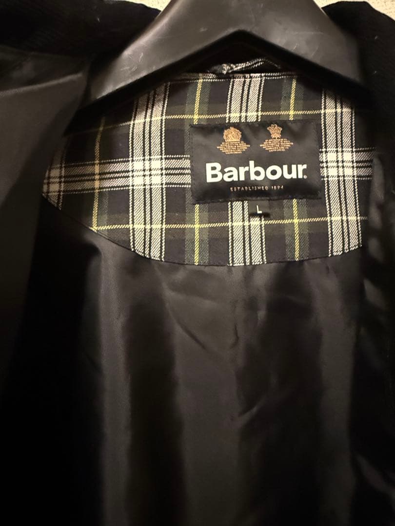Barbour ビームス別注ブラック ファティーグジャケットＬ