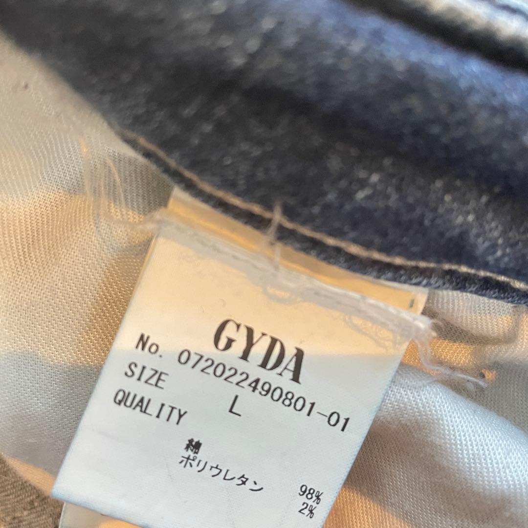 完売商品　GYDA サイドスリットデニムスキニー　ダメージ　希少　Lサイズ