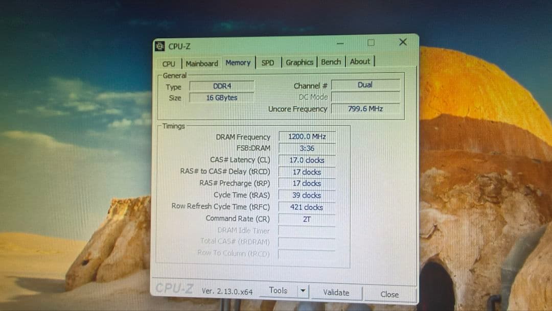 DDR4 8GBx2枚 16GB pc4-2400 動作確認済み ①