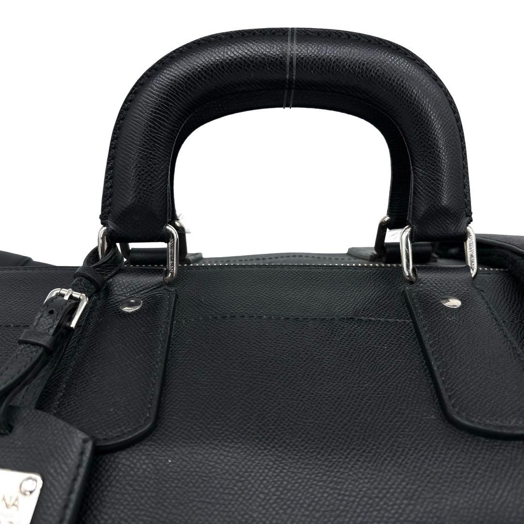 極美品】ドルチェアンドガッパーナ　２WAY ショルダー　ボストンバッグ　革　黒