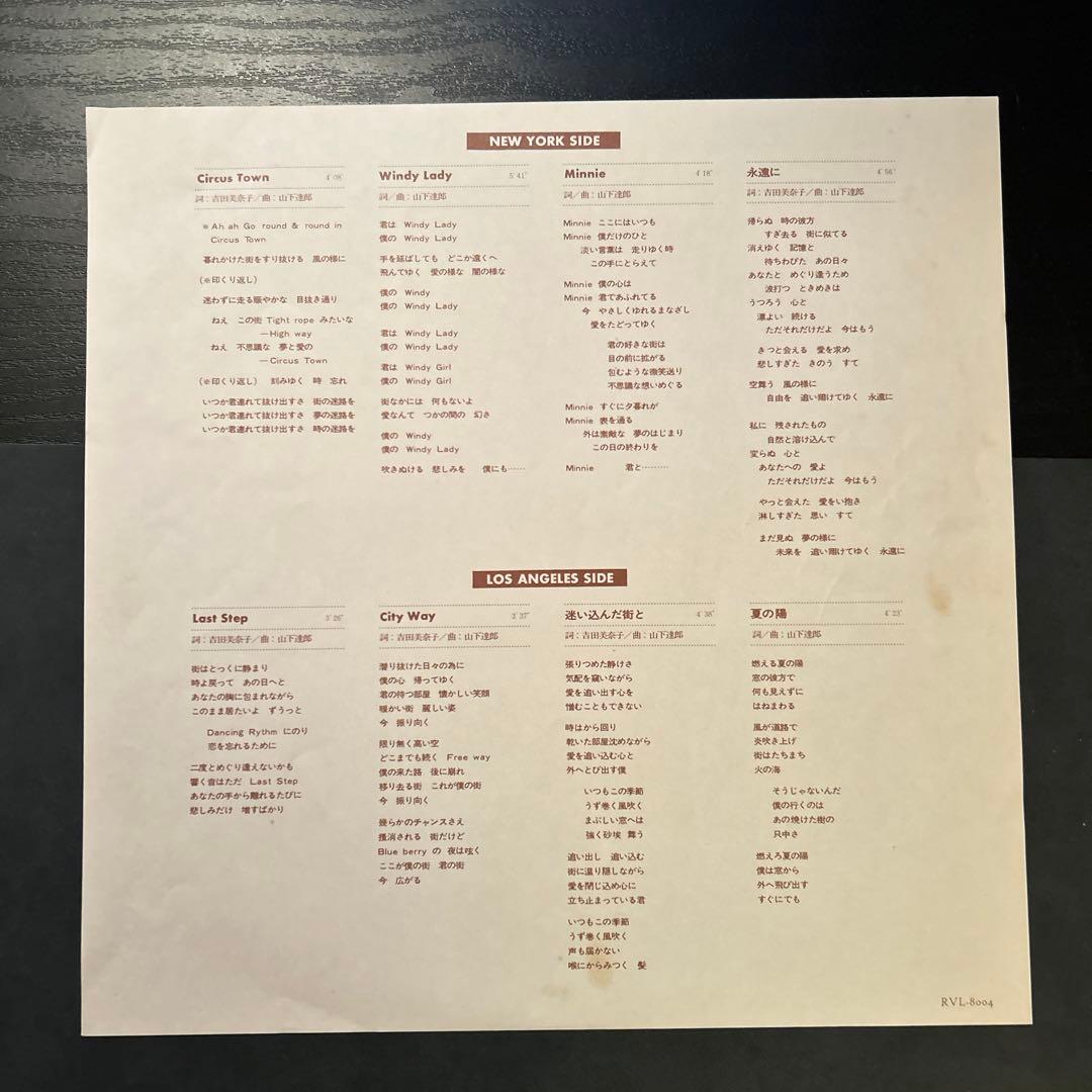 RVL-8004 山下達郎 CIRCUS TOWN(LP) 美品