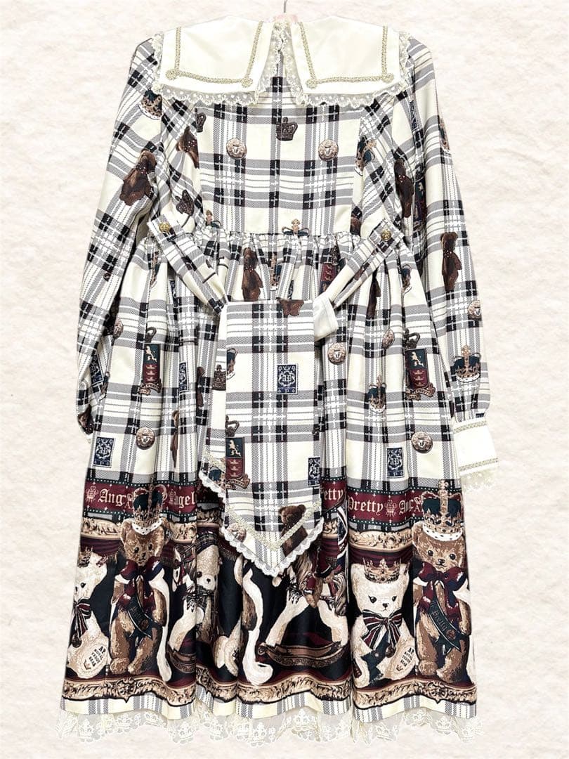 Angelic Pretty British Bear ワンピース アイボリー