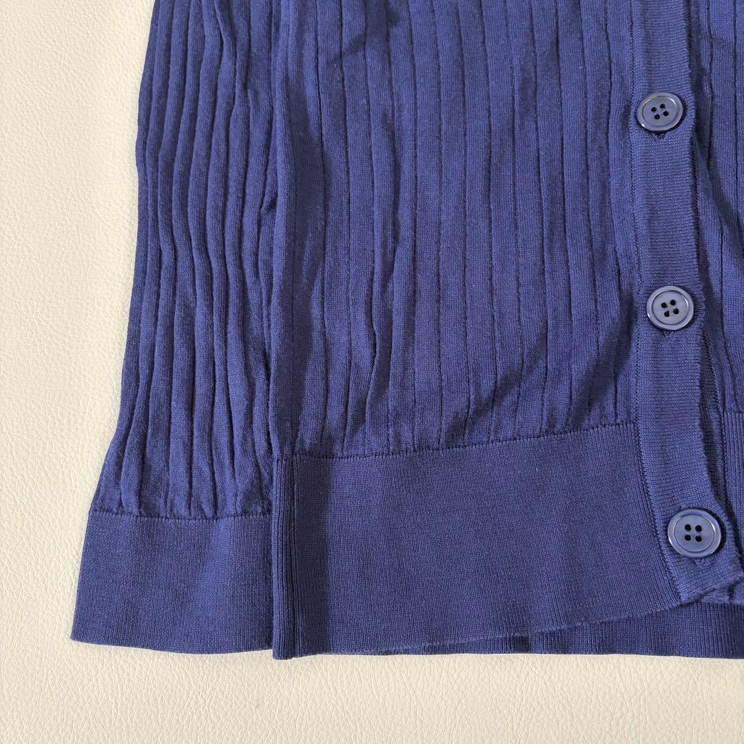 美品　ジョンスメドレー　シーアイランドコットン　アンサンブル　リブニット　紺