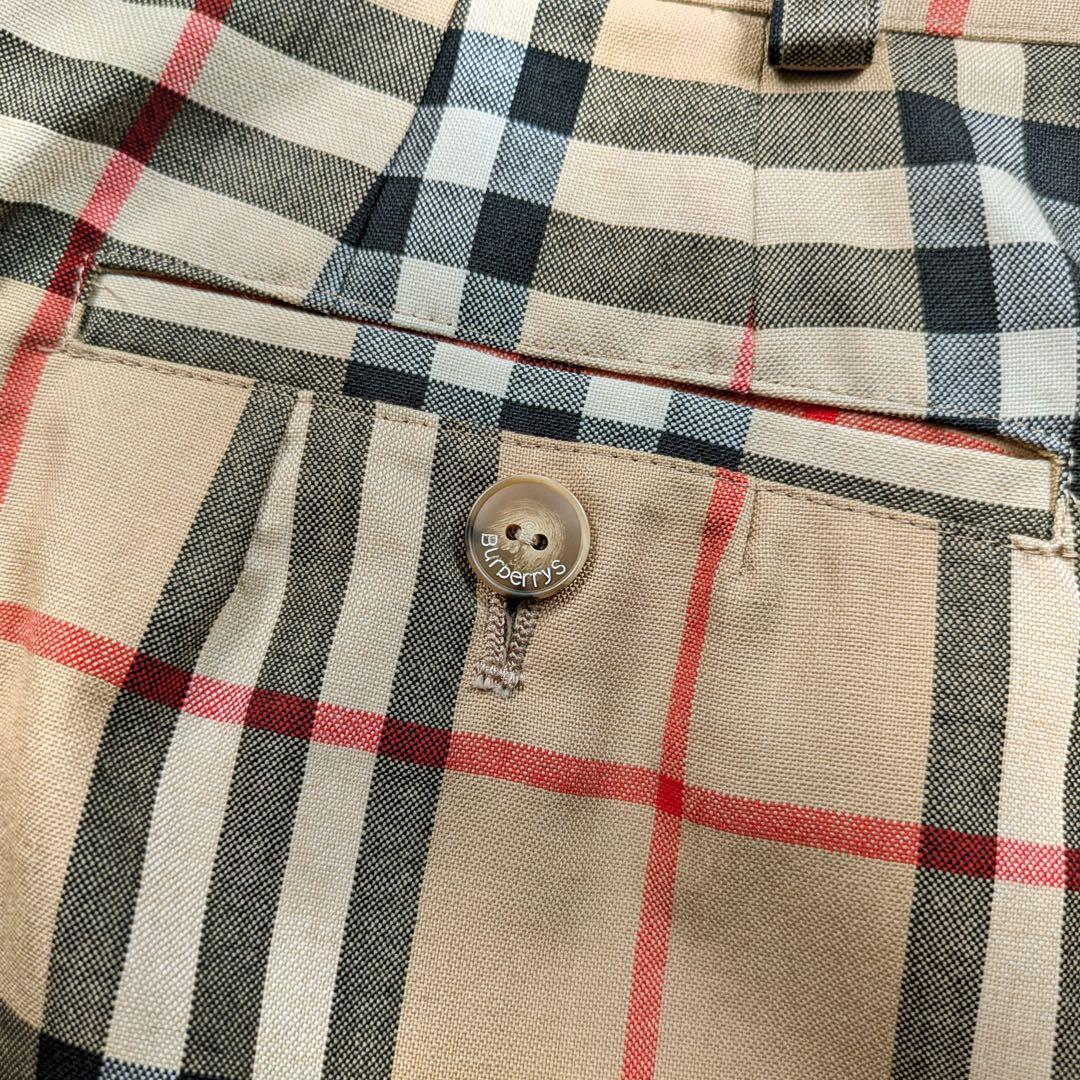 【美品】BURBERRY ノバチェック キュロット ハーフパンツ M ウール