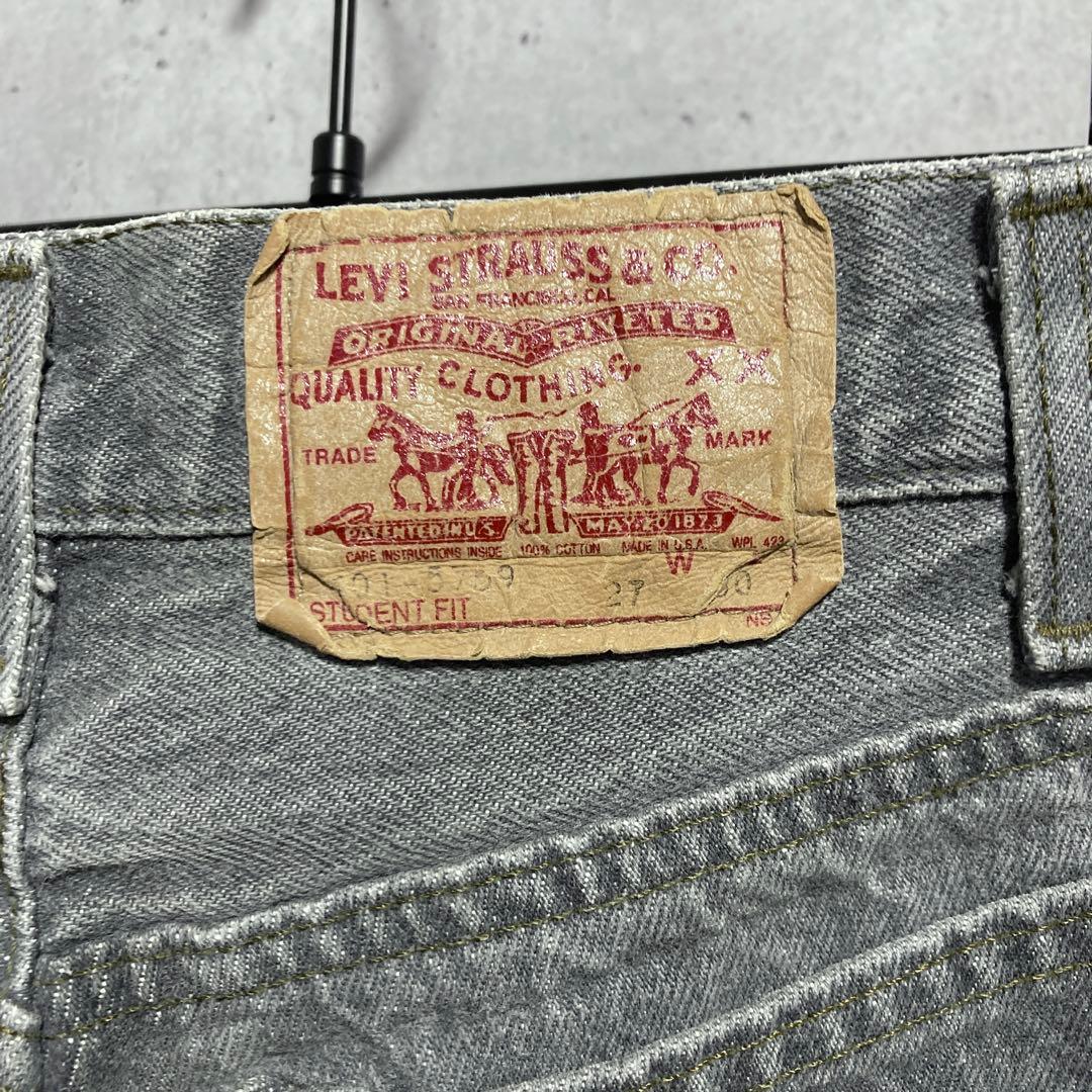 激レア　Levi's グレー　先染め　701 W27　　USA　80s　ブラック