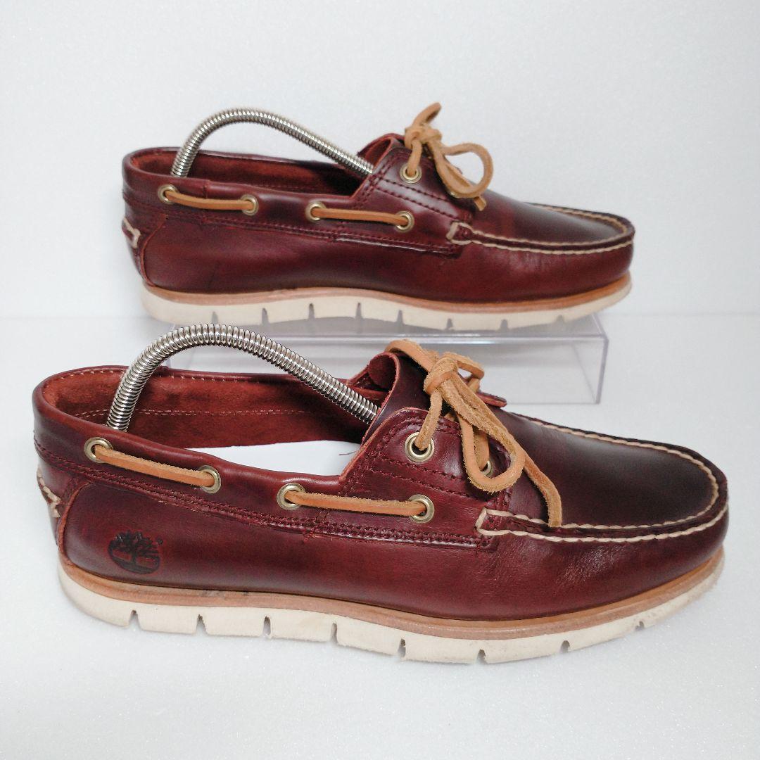 【美品】Timberland 本革デッキシューズ 25cm センサーフレックス