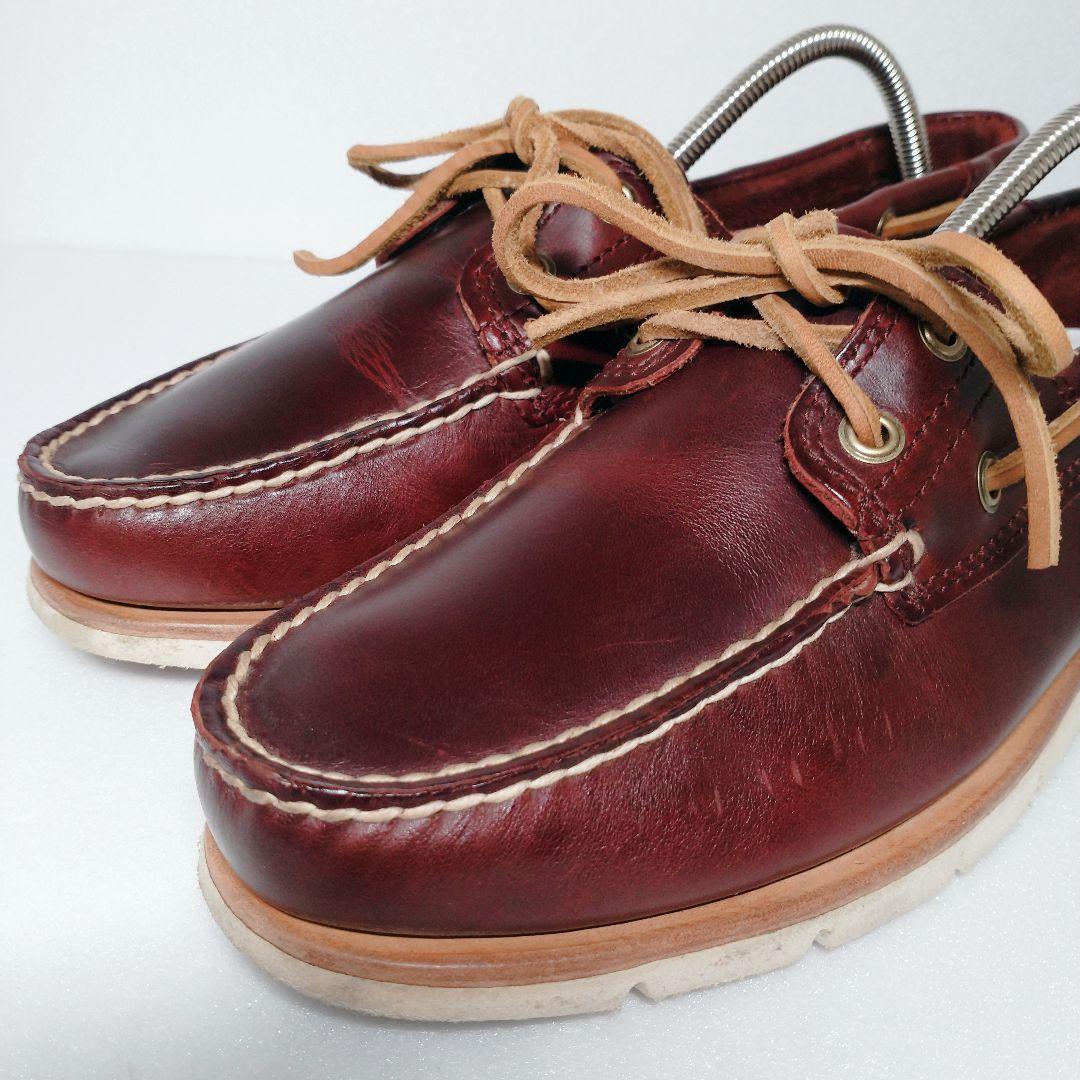 【美品】Timberland 本革デッキシューズ 25cm センサーフレックス