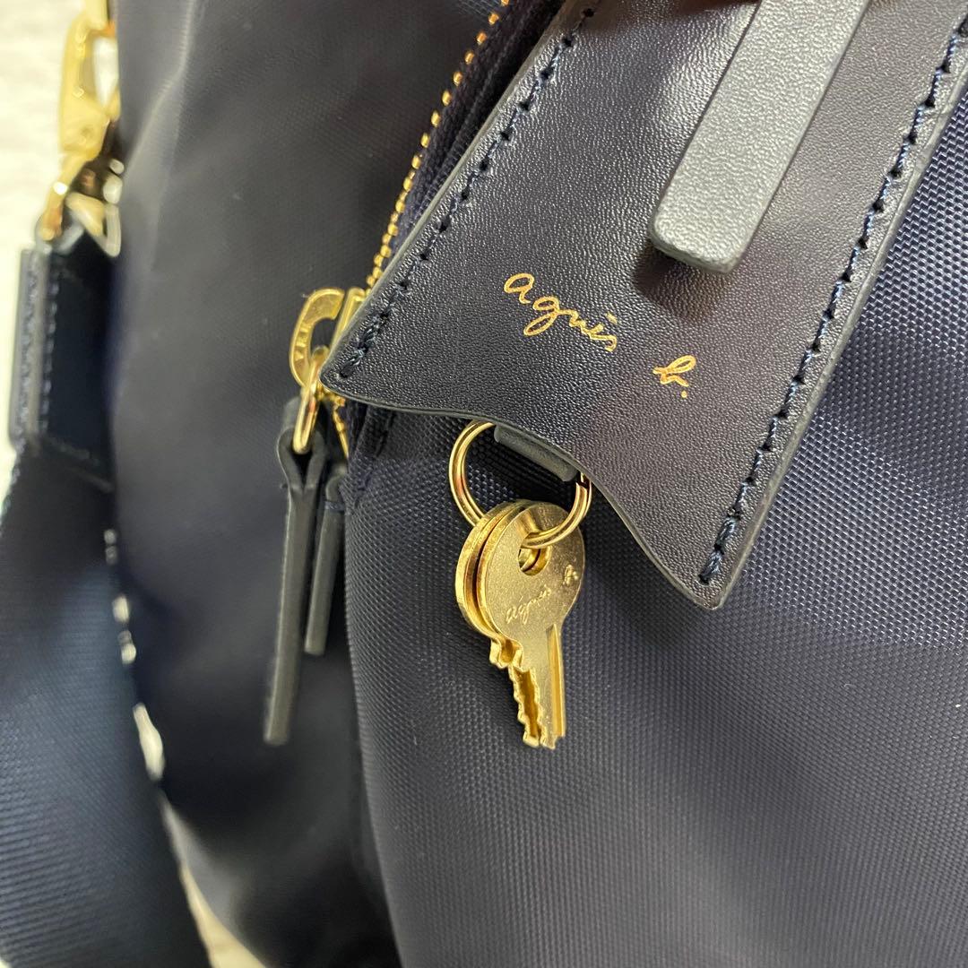 極美品✨ agnes b. アニエスベー　ボストンバック　南京錠　2way