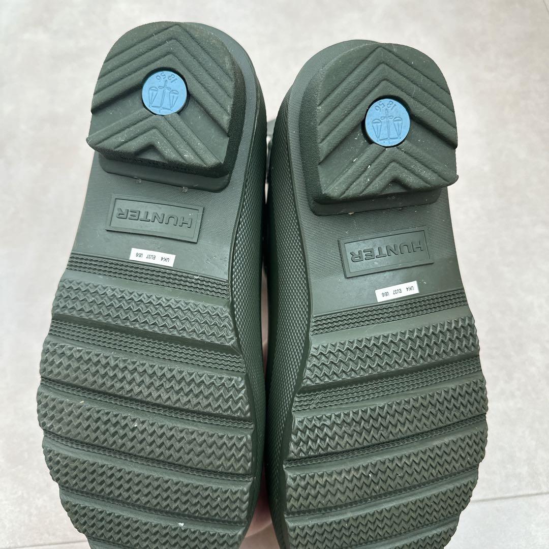 HUNTER ダークオリーブ ショートブーツ 美品 37