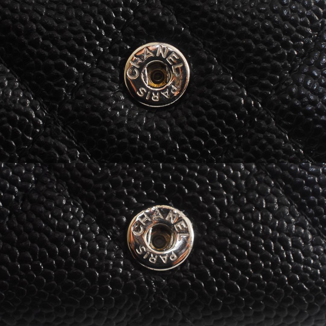 シャネル＊CHANEL＊キャビアスキン＊マトラッセ＊三つ折り財布