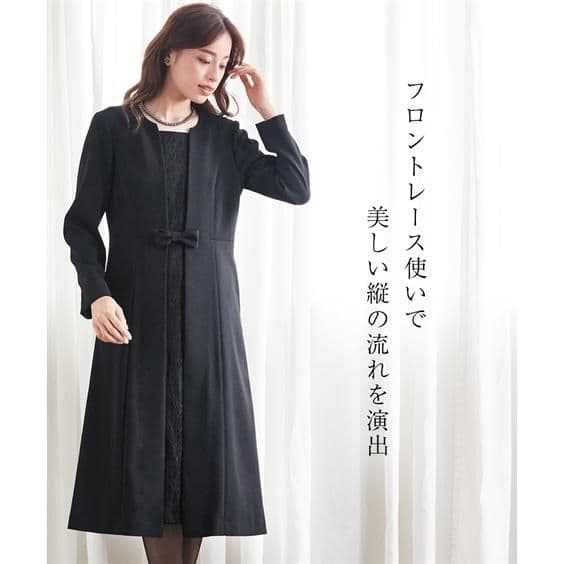 nissen　ニッセン　ブラックフォーマル　ワンピース　3L 洗える　喪服
