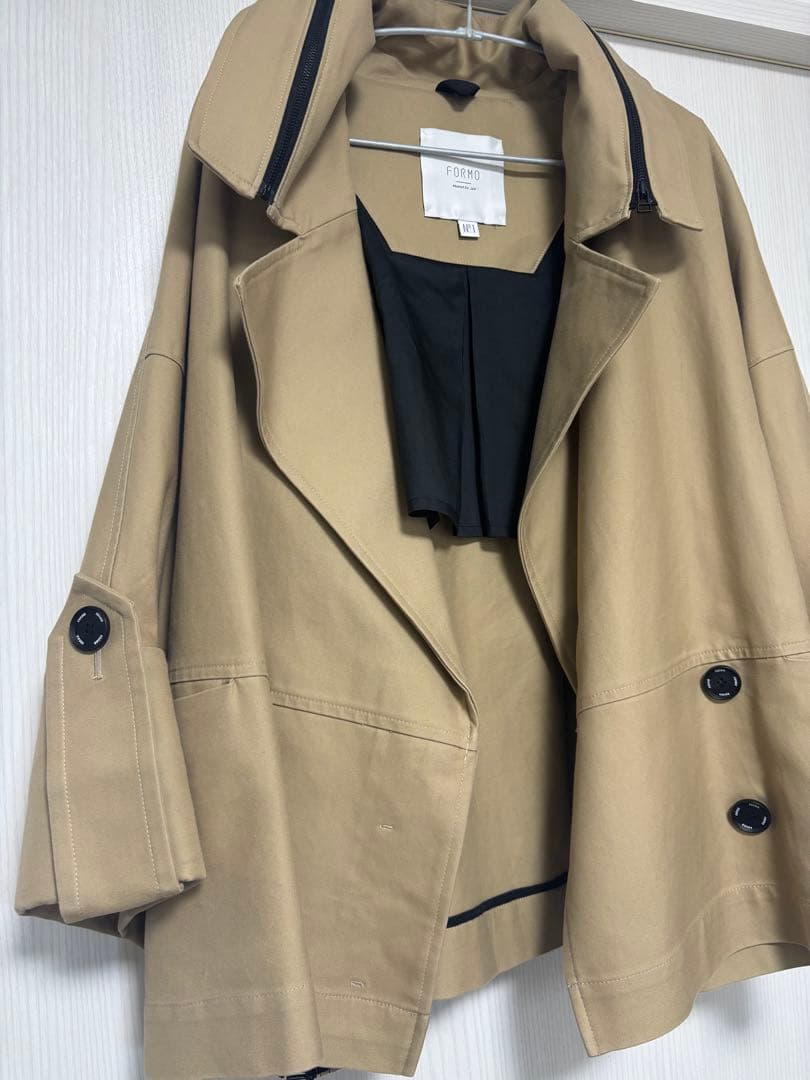 FORMOトレンチコートベージュジャケット フリーサイズ