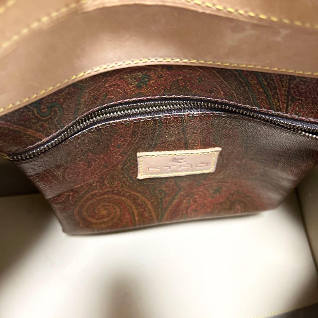 専用　エトロ　ETRO ボストンバッグ　ビジネスバッグ　ペイズリー　赤　PVC